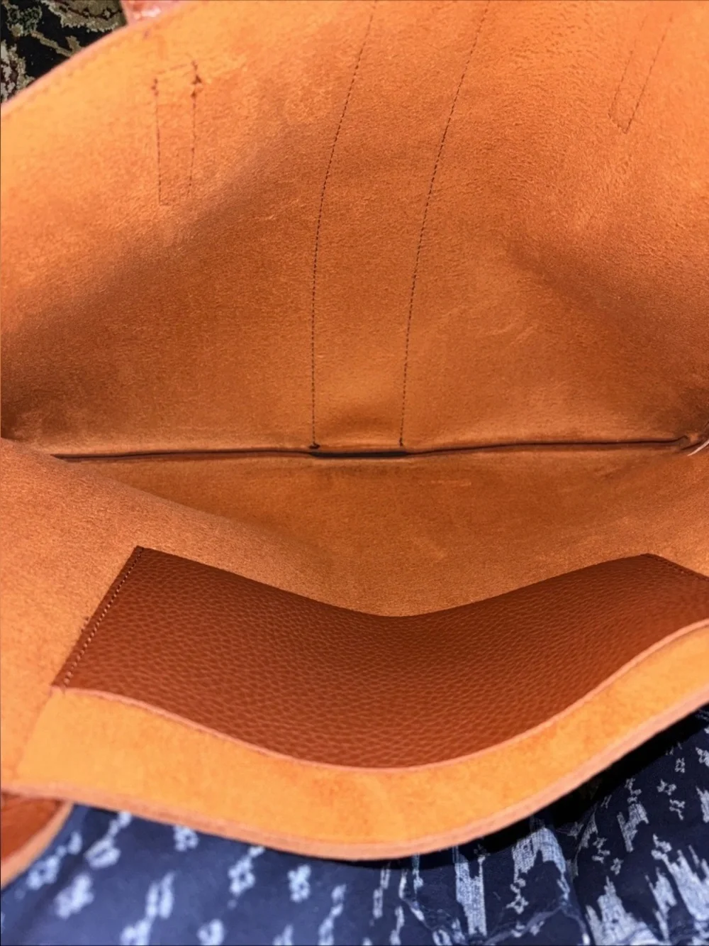 Vince Camuto Cognac Pebbled Leather Tote